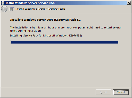 install windows server 2008 r2 sp2