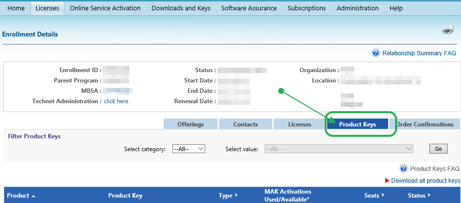 kms key windows server 2019