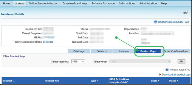 kms client setup keys