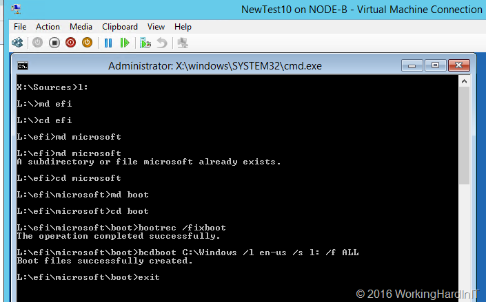 Disk2VHD on a Generation 2 VM results in an unbootable VHDX - Working ...
