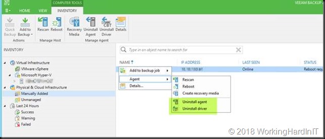 Veeam agent for windows настройка