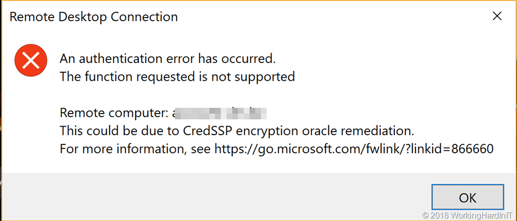 Type authentication error description not. Оракула CREDSSP. Ошибка RDP подключения CREDSSP encryption Oracle Remediation. Internal auth Error. Authentification Error DJI.