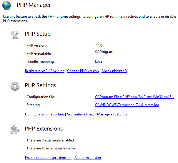 Удалить php windows server