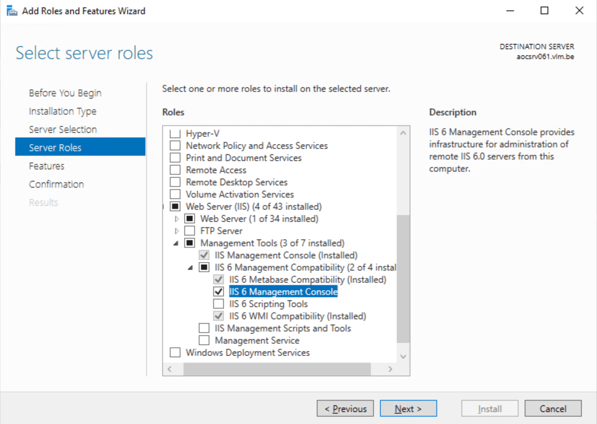 IIS 6.0 SMTP Service in-place upgrade to Windows Server 2022